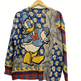 Plus Size, Women's oversized elegant Donald Duck-shaped sweater - viscose blend, staff neck, long sleeves, slightly stretched, extra-large suitable for spring/autumn