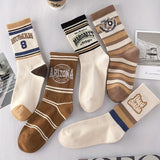 Lot de 7 Paires de Chaussettes Longues à Rayures – Modèle Sportif