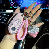 Porte-Clés Cœur en Alliage Strassé