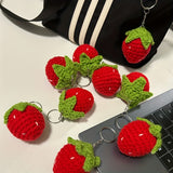 Woven Strawberry Keychain