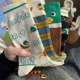 Pack of 4 Pairs of Mid-Calf Socks – Duck Pattern