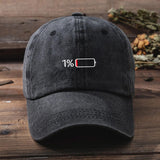 Stylish Men's Adjustable Baseball Cap with Unique Battery Print - Durable Casual Headwear for Everyday Use