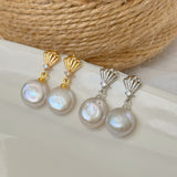Natural freshwater pearl earrings