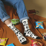 5 Pairs Men's Cartoon Character Socks - Trendy Korean Style Fun & Quirky Design, Breathable Machine-Washable Spring Summer Casual Crew Socks, Summer Sock Wear | Playful Sock Patterns | Cute Graphic Socks, Funny Socks
