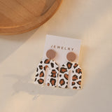 1 Pair of Romantic White Valentine'S Day Holiday Style Leopard Print Acrylic Drop Earrings for Women Music Festival Party