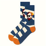 4 Pairs of Custom Trendy Long Socks for Men