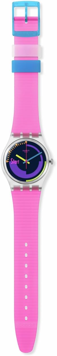 Swatch Neon Pink Podium Montre Unisexe à Quartz SO28K111