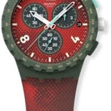 Swatch CRIMSON FOLIAGE Montre Unisexe à Quartz SUSG410
