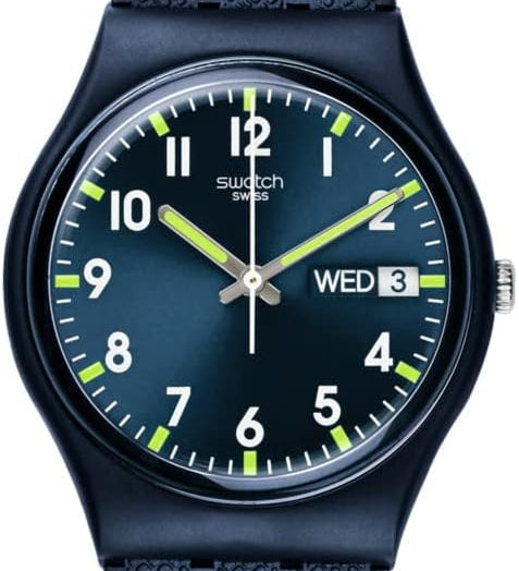 Swatch SIR BLUE Montre Unisexe à Quartz SO28N702