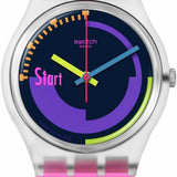 Swatch Neon Pink Podium Montre Unisexe à Quartz SO28K111