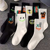 [Sweat-Resistant Basketball Socks] 8 Pairs Men's Athletic Basketball Socks | Moisture-Wicking Polyester, Comfortable Knit Fabric, Assorted Black & White Designs, Sweat-Resistant, Hand Wash or Dry Clean Care Instructions