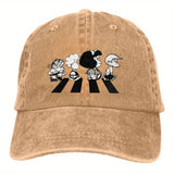 [Lightweight Design] Lightweight Polyester Blend Baseball Cap with Her Friends Mafalda Cartoon Design - Machine Washable, PVC Coated Sun Shade Hat for Men, Sun Protection Hat|Cartoon Baseball Cap|Breathable Fabric, Baseball Cap