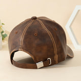 [1pc Distressed Leather Commuting Belt] 1pc Unisex Washed Distressed Leather PU Leather Four Seasons Commuting
