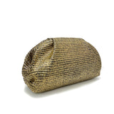 Sac à Main Élégant en Bambou Tissé pour Femmes - Pochette Légère Vert Brillant & Noir avec Fermeture Bouton, Doublure Polyester Résistante pour Mariages, Soirées, Plage, Pique-niques - Sac Polyvalent pour Occasions Spéciales et Usage Quotidien