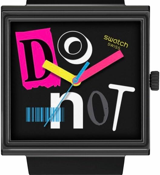 Swatch Pierced Edge Montre Unisexe Quartz Biocéramique SO34B100