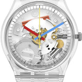 Swatch Clearly Gent Montre Unisexe Biosourcée SO28K100-S06 Transparent