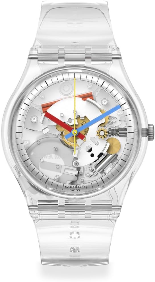 Swatch Clearly Gent Montre Unisexe Biosourcée SO28K100-S06 Transparent