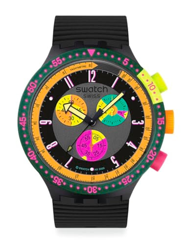 Swatch Big Bold Neon Montre Unisexe à Quartz Biosourcée