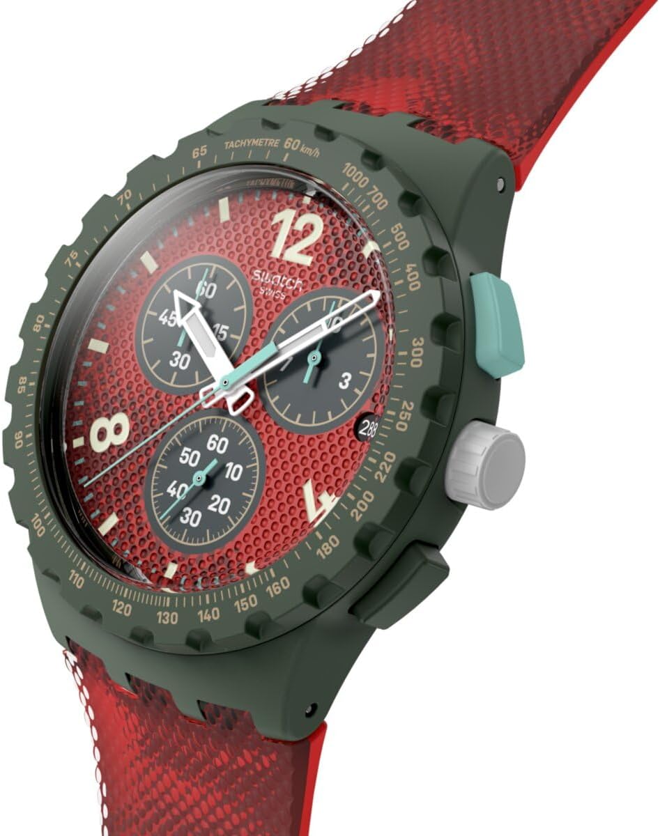 Swatch CRIMSON FOLIAGE Montre Unisexe à Quartz SUSG410