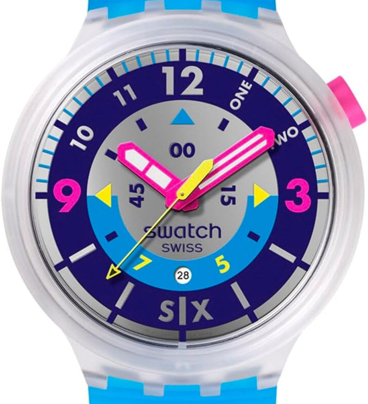 Swatch Big Bold Neon Montre Unisexe à Quartz Biosourcée