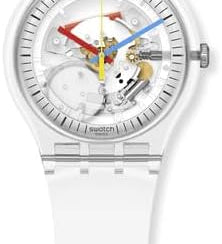 Swatch Clearly NEW Gent Montre Unisexe à Quartz SO29K100-S06