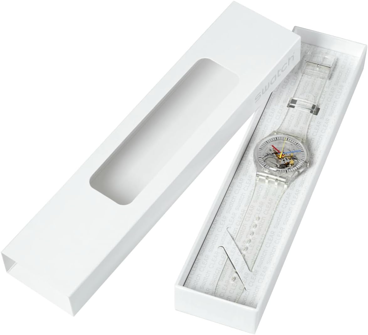 Swatch Clearly NEW Gent Montre Unisexe à Quartz SO29K100-S06