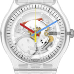 Swatch Clearly NEW Gent Montre Unisexe à Quartz SO29K100-S06
