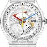 Swatch Clearly NEW Gent Montre Unisexe à Quartz SO29K100-S06