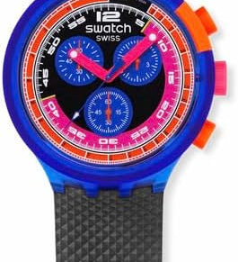 Swatch Big Bold Neon Montre Unisexe à Quartz Biosourcée