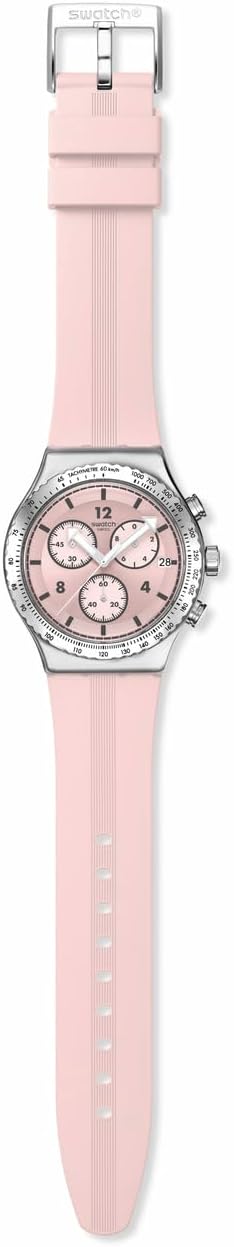 Swatch POPPINGLY PINK Montre Unisexe à Quartz YVS532