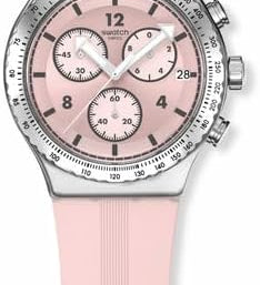 Swatch POPPINGLY PINK Montre Unisexe à Quartz YVS532