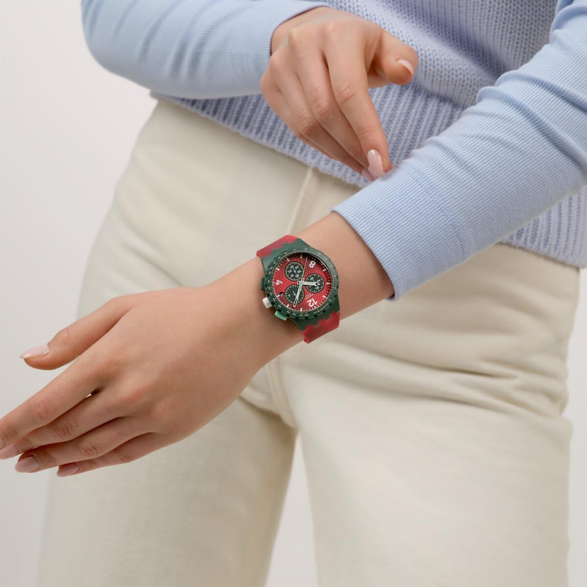 Swatch CRIMSON FOLIAGE Montre Unisexe à Quartz SUSG410