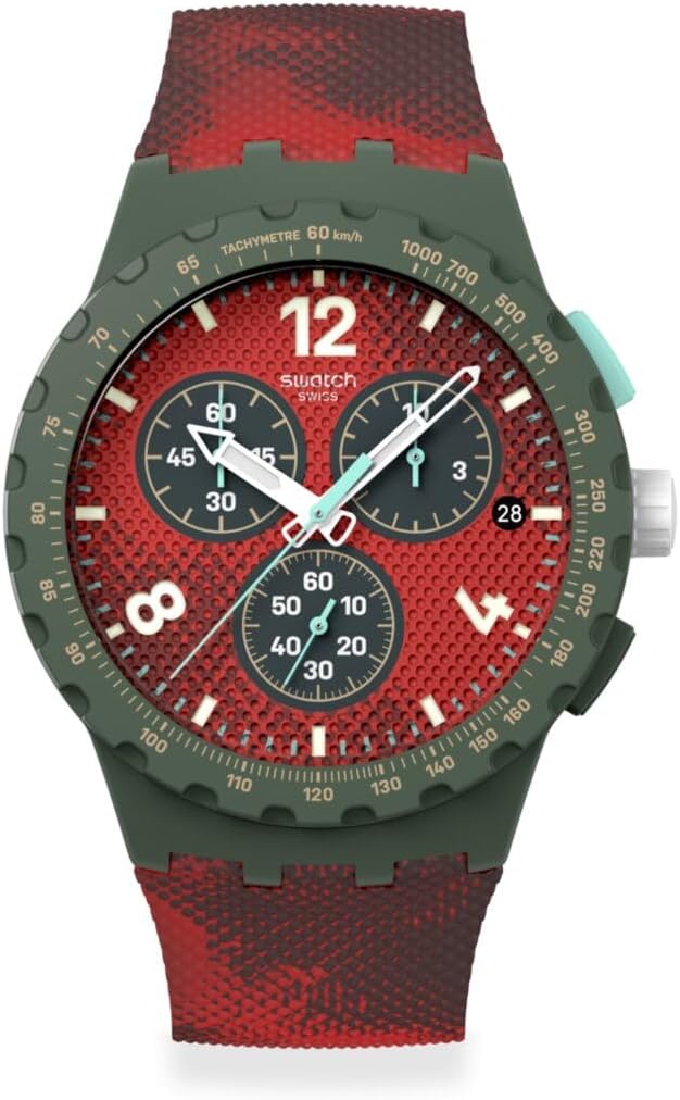 Swatch CRIMSON FOLIAGE Montre Unisexe à Quartz SUSG410