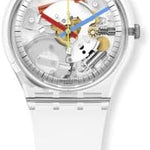 Swatch Clearly Gent Montre Unisexe Biosourcée SO28K100-S06 Transparent