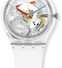 Swatch Clearly Gent Montre Unisexe Biosourcée SO28K100-S06 Transparent