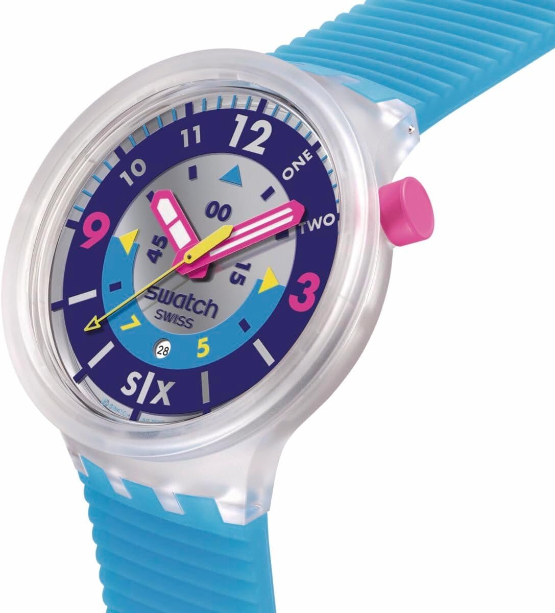 Swatch Big Bold Neon Montre Unisexe à Quartz Biosourcée