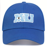 [MU Letter Baseball Cap] Polyester Men's MU Letter Baseball Cap, Breezy Comfort | Adjustable Outdoor Sun Protection Casual Hat for Spring and Autumn Travel, Beach Parties