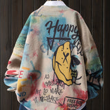 A Gradient Color Block Letter Pattern Knit Pullover, Casual Round Neck Long Sleeve Top, Women'S Clothing.