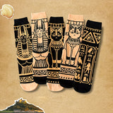 [5 Pairs Mysterious Egyptian Socks] 5 Pairs of New Trendy Socks Featuring Mysterious Egyptian Designs, Comfortable And Breathable for Men, Stylish And Unique Street-Style Mid-Calf Socks for Couples.