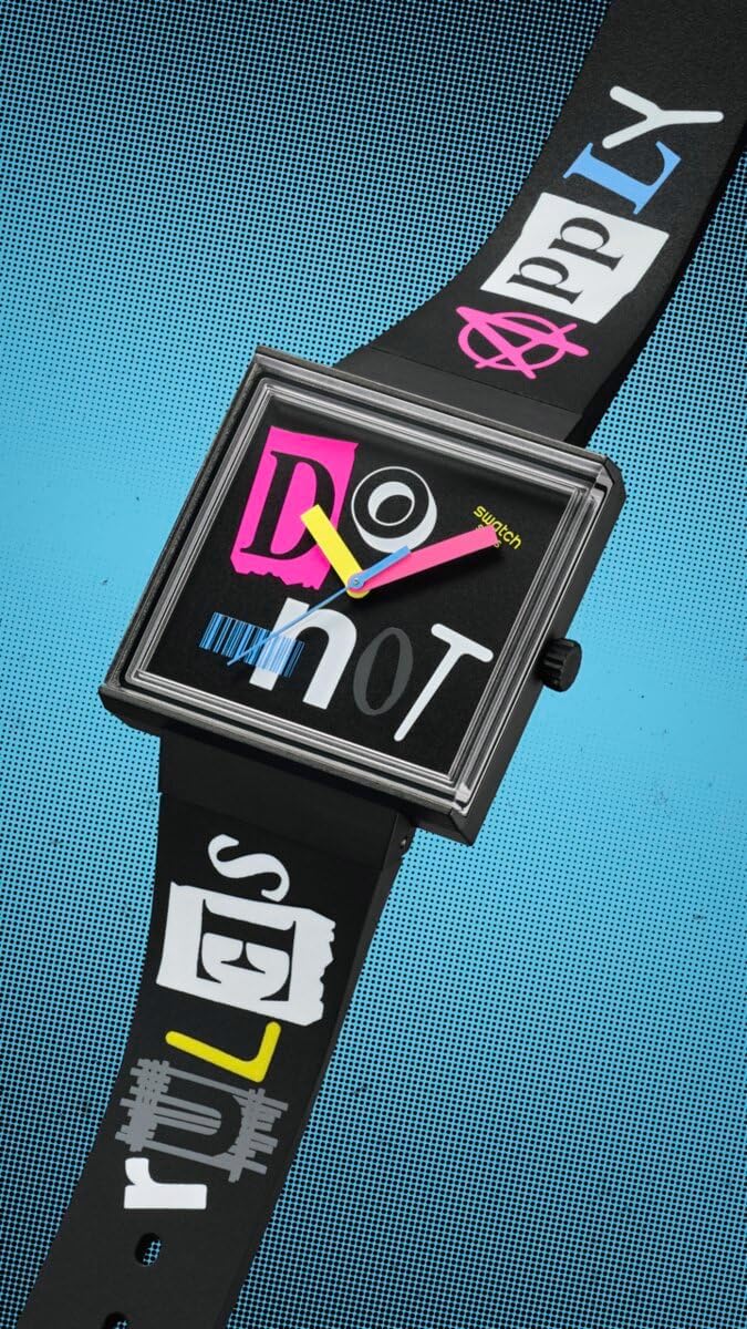 Swatch Pierced Edge Montre Unisexe Quartz Biocéramique SO34B100