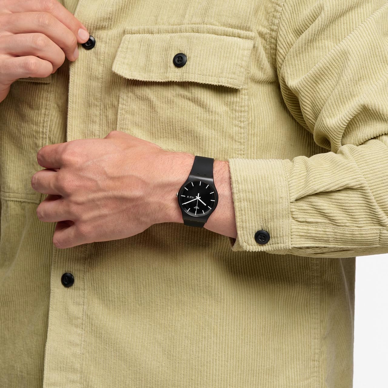 Swatch MONO BLACK Montre Unisexe à Quartz SO29B704
