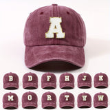 1 Stylish Wine Red 26-Letter Hip-Hop Trendy Duckbill Cap, Street Party Gathering Versatile Curved Brim Dad Hat for Men and Women, Adjustable Outdoor Face-Revealing Baseball Cap