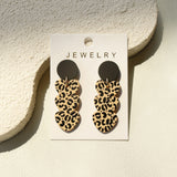Boucles d’Oreilles Zoé – Cœur Léopard au Style Rétro
