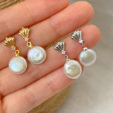 Natural freshwater pearl earrings