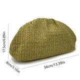 A stylish hand-woven straw keychain for women, lightweight and portable with large capacity, perfect for beach, vacation, shopping, picnic, tea party, festival, gift and dating.