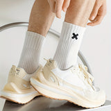5/10 Pairs Men's Solid Crew Socks - Ultra Breathable, Comfy, Casual, Unisex, Outdoor, All-Season Wear, Soft, and Durable Socks for Men