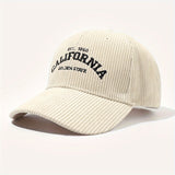 1 Unisex Street Style CALIFORNIA Embroidered Fleece Beanie for Outdoor Casual Wear